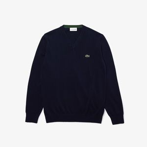 Like New Lacoste Men's Crew neck Organic Cotton Sweater